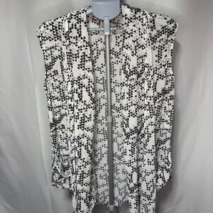 Silence + Noise Open Front Printed Vest